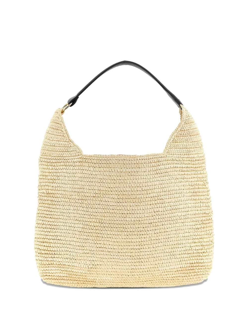 Maison Michel Cristiana crocheted leather-handle shoulder bag Beige