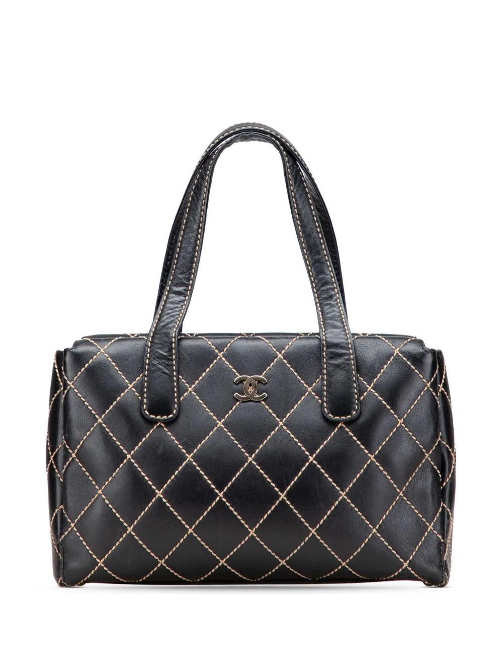 CHANEL Pre-Owned 2000-2002 Medium CC Calfskin Wild Stitch tote bag - CHANEL Pre-Owned 2000-2002 Medium CC Calfskin Wild Stitch tote bag -