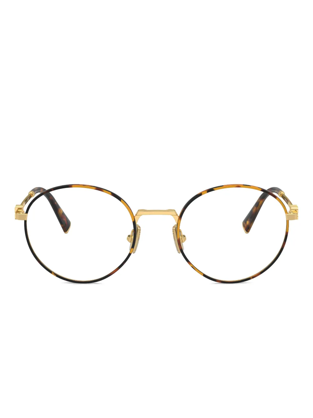 Miu Eyewear tortoiseshell-pattern glasses Goud