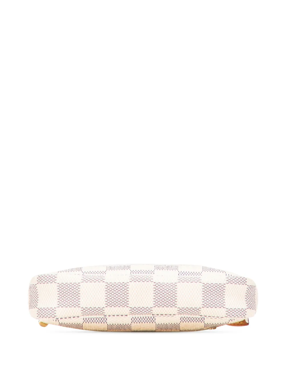 Pre-owned Louis Vuitton 2011 Damier Azur Mini Pochette Accessoires Handbag In White