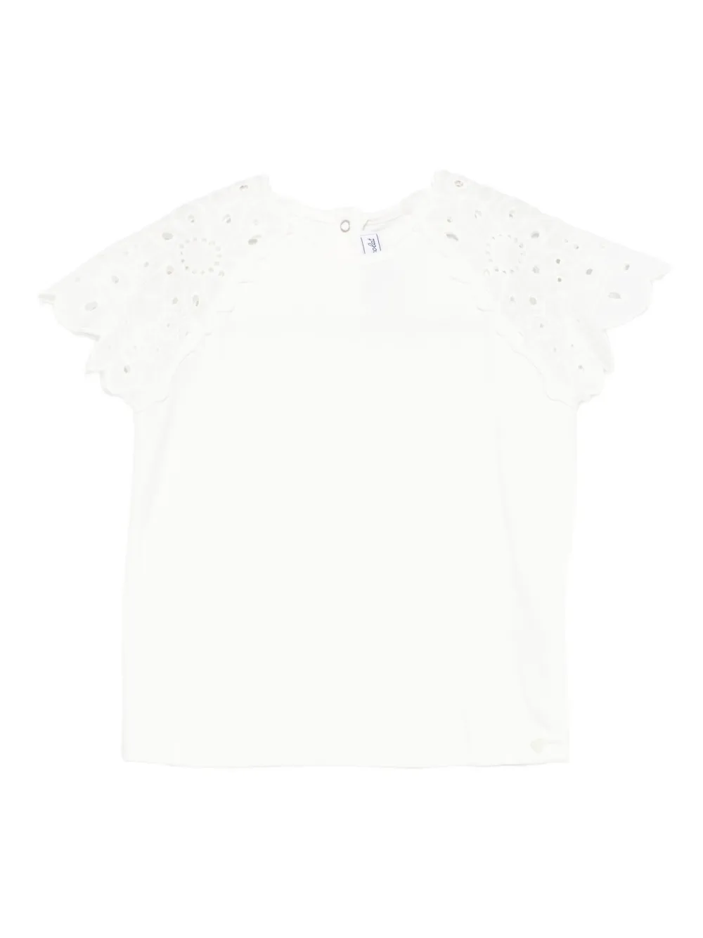Tartine Et Chocolat T-shirt met korte mouwen en broderie anglaise Wit