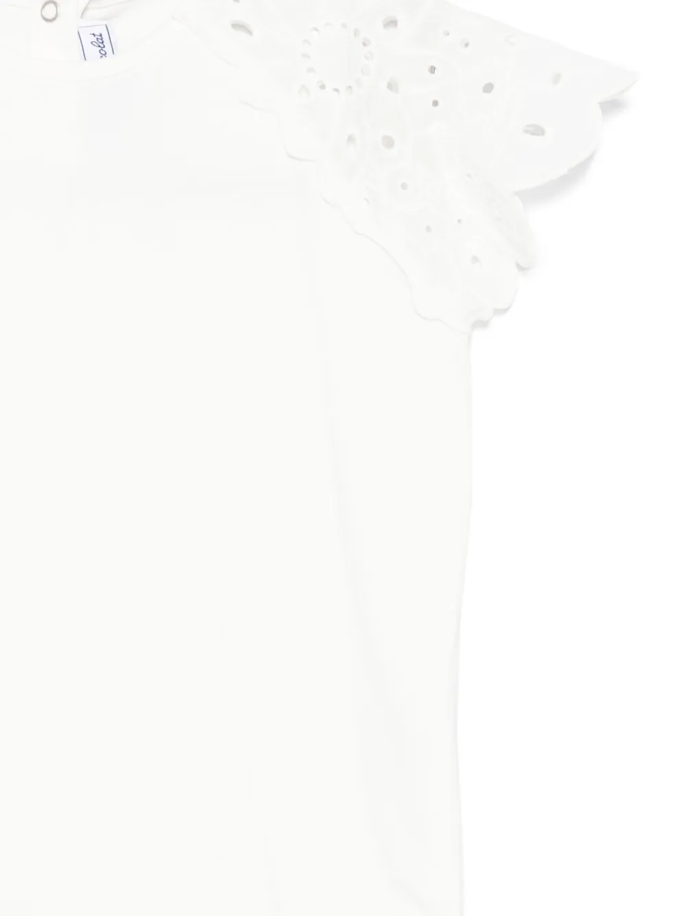 Tartine Et Chocolat T-shirt met korte mouwen en broderie anglaise Wit