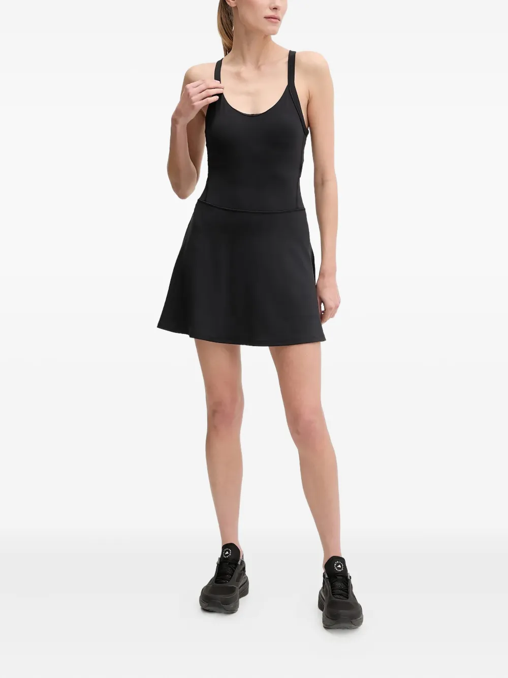 Under Armour Tennis mini-jurk met gekruiste bandjes Zwart