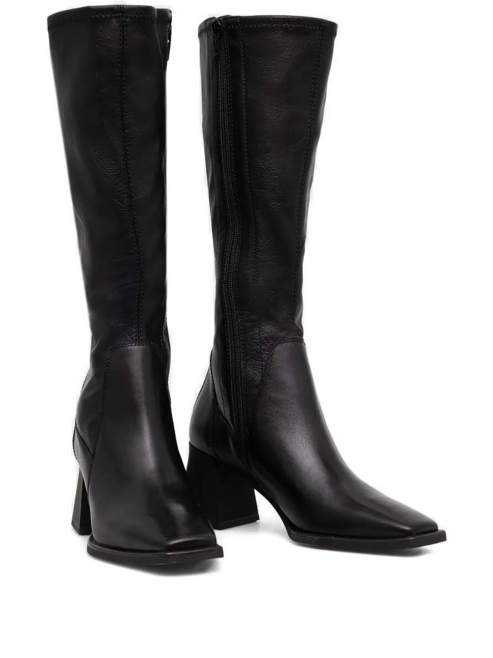 Vagabond 70mm Hedda Square-toe Block-heel Boots In Black
