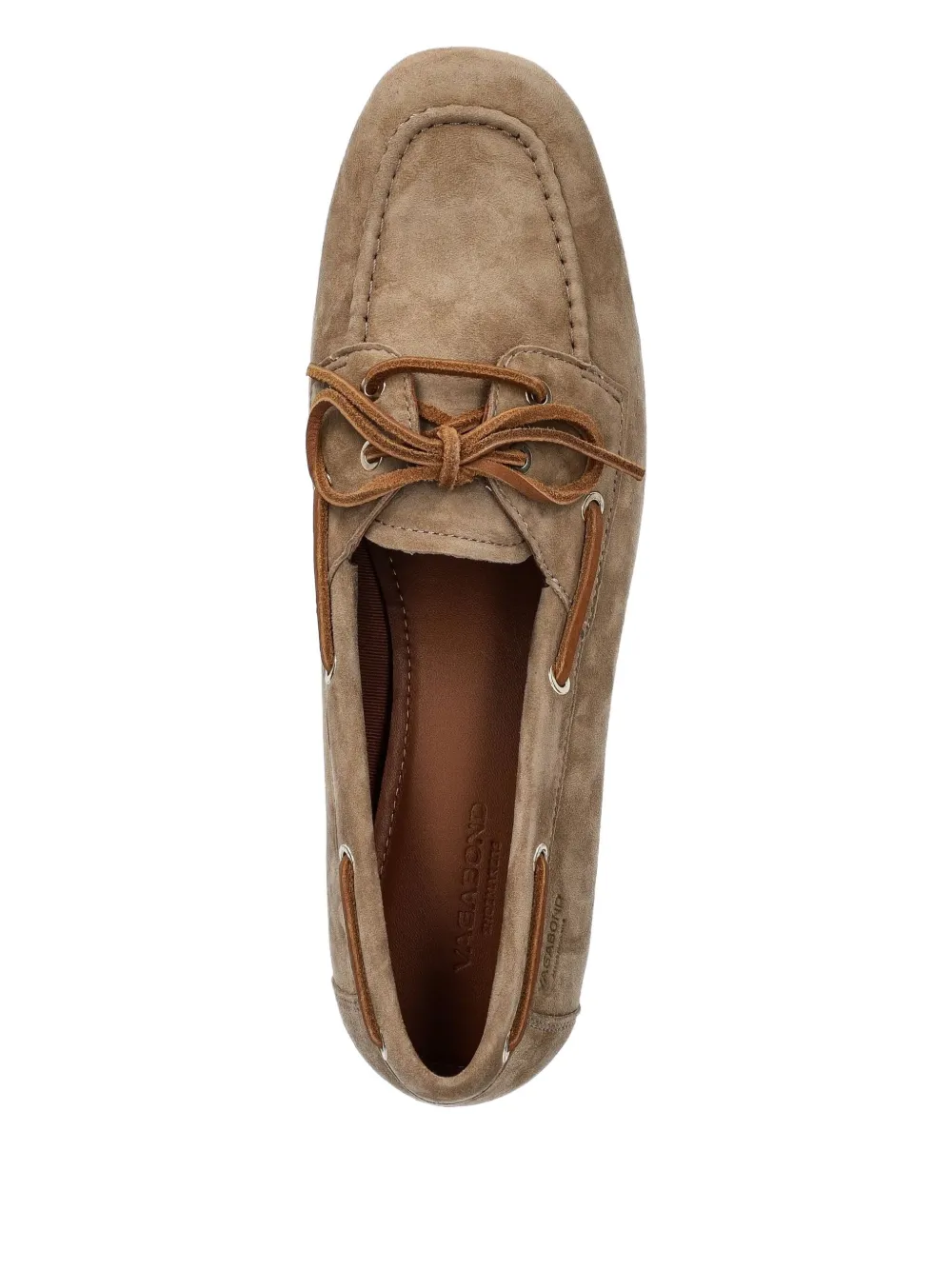 Vagabond Lace-up Suede Loafers In Brown