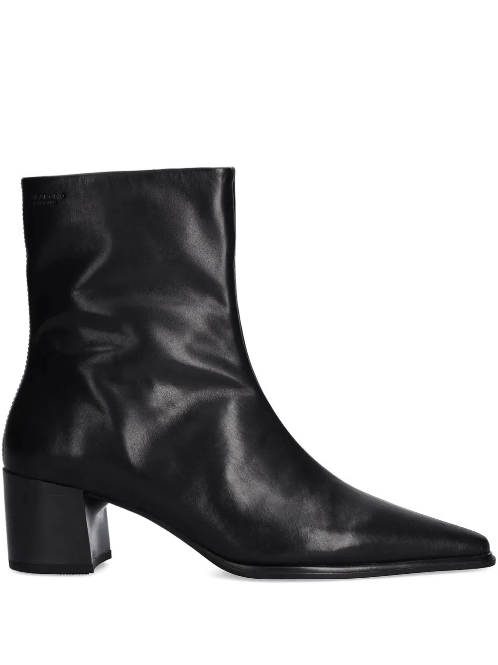 Vagabond Pointed-toe Block-heel Boots In Black