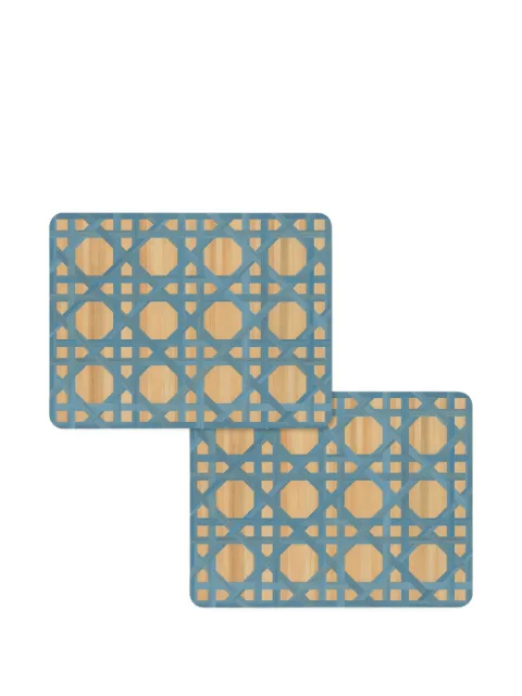 HestiaLiving Epoch rectangular bamboo-pattern tablemats (set of two)