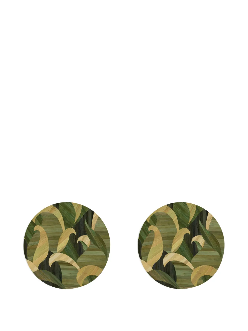 HestiaLiving Tropique round tablemats (set of two) | Green | Image 1