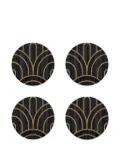 HestiaLiving Deco round coasters (set of four) - Black
