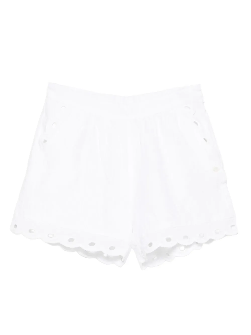 Tartine Et Chocolat Broderie anglaise linnen shorts Wit