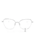 YVMIN crystal-embellished cat-eye glasses - Silver