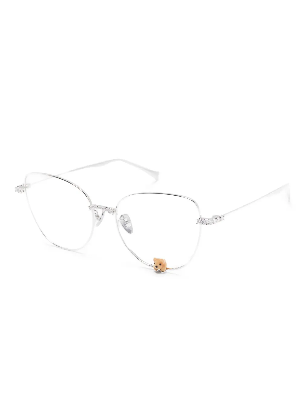 YVMIN Paradise flocked-bear cat-eye glasses | Image 2