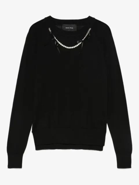Simone Rocha suéter con detalle de perlas