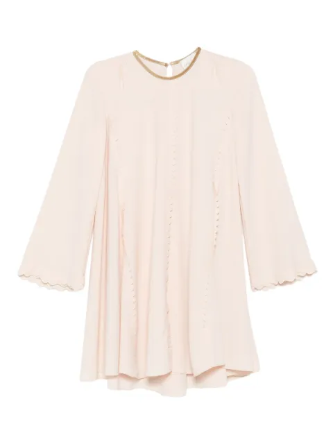 Forte Forte scallop-trimmed round-neck mini dress