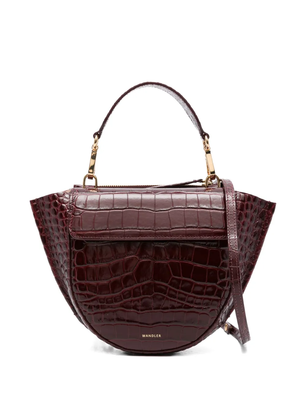 mini Hortensia crocodile-embossed bag