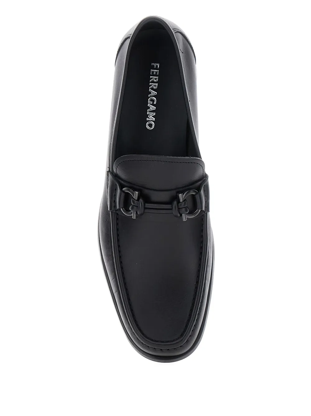 Ferragamo Gancini-detail loafers Black