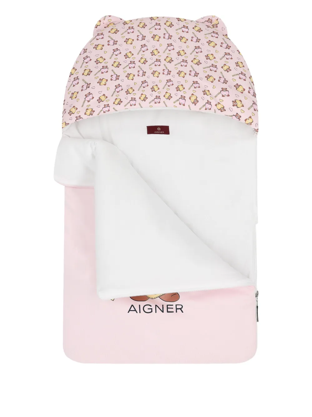 Aigner Kids Slaapzak met capuchon en teddybeerprint Roze