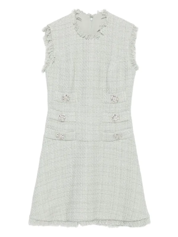 Costarellos Tweed Mini Dress | Green | FARFETCH