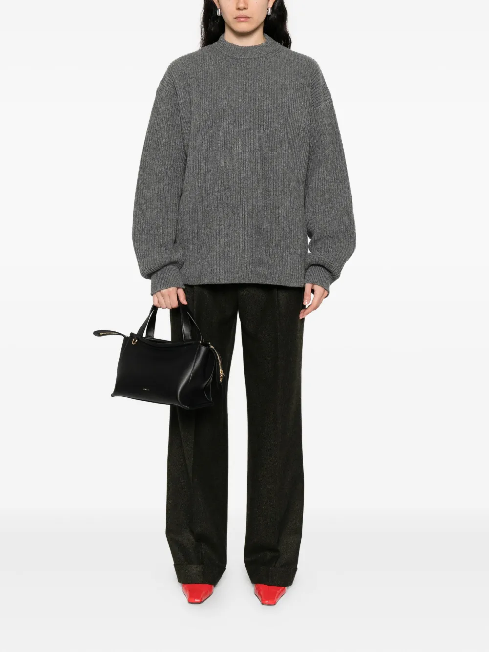 Berwich Broek met geplooide details - Groen