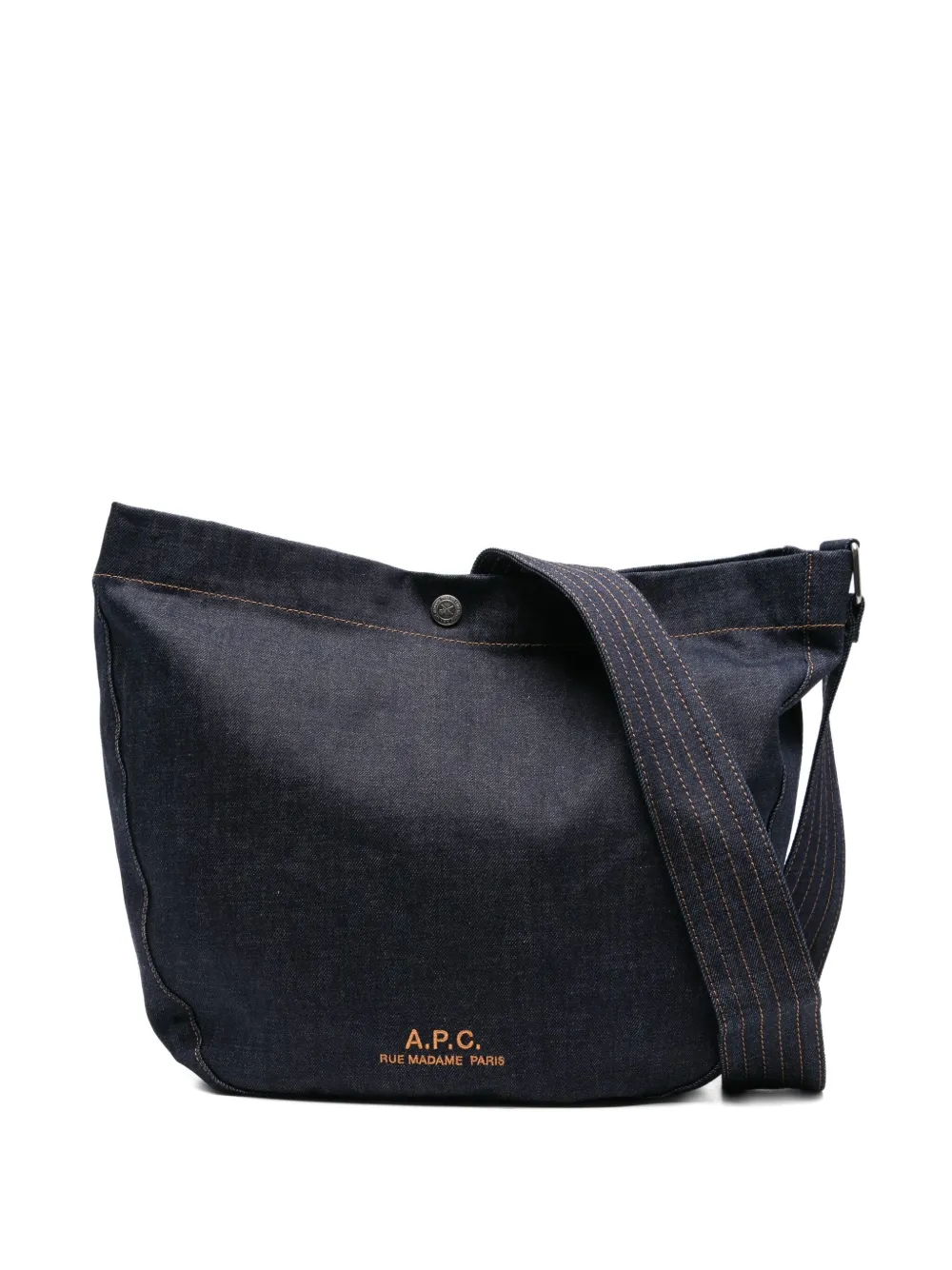 A.P.C. Medium denim crossbodytas Blauw