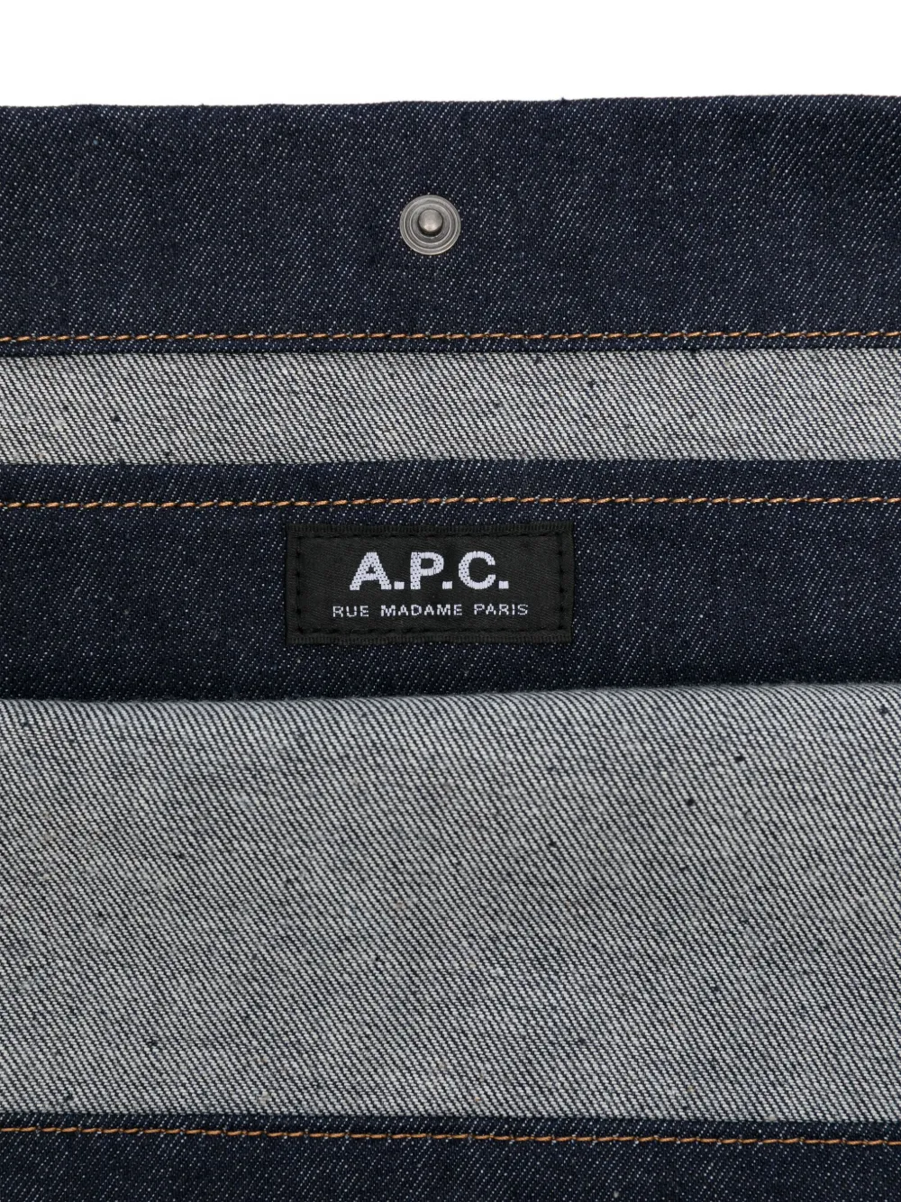 A.P.C. Medium denim crossbodytas Blauw