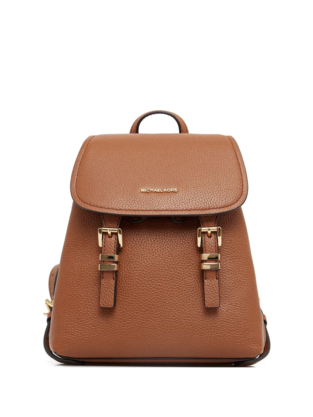 Quinn leather buckled backpack