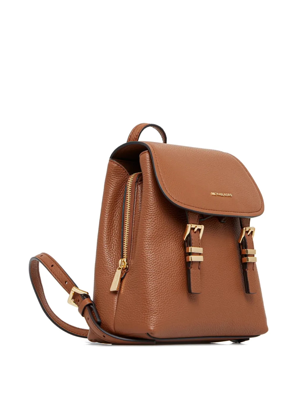 Michael Michael Kors Quinn leather buckled backpack - Bruin