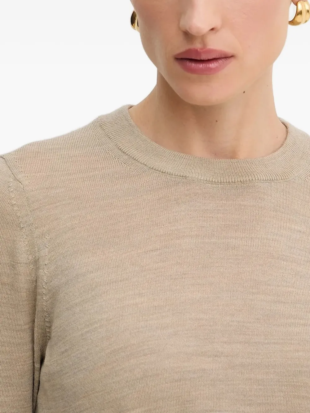 Michael Michael Kors button-cuff crew-neck sweater - ニュートラル Michael Michael Kors button-cuff crew-neck sweater - ニュートラル