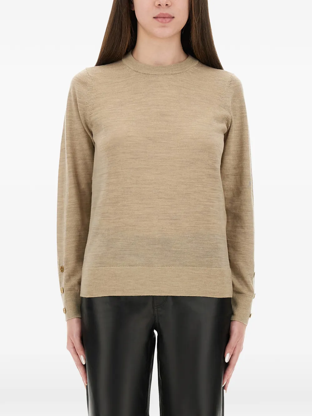 Michael Michael Kors button-cuff crew-neck sweater - Toni neutri