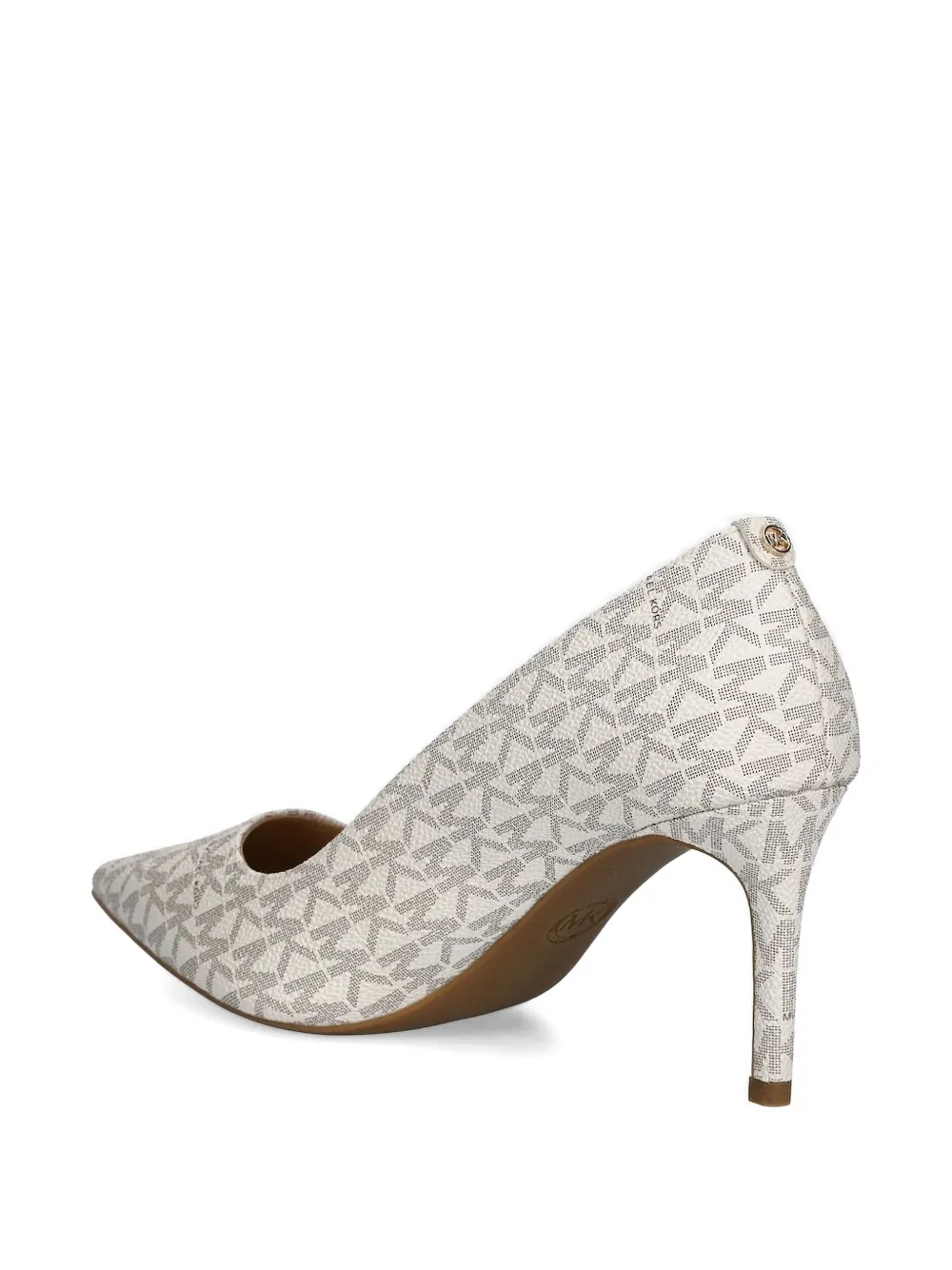 Michael Michael Kors Monogram Heeled Pumps In Gray