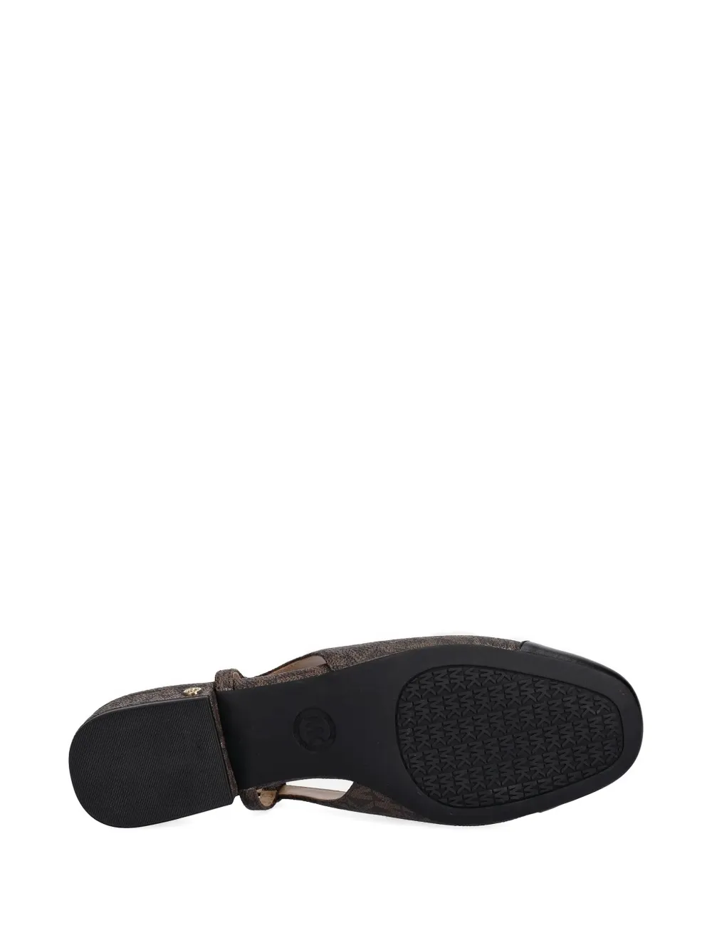 Michael Michael Kors Monogram Cap-toe Slingback Pumps In Black