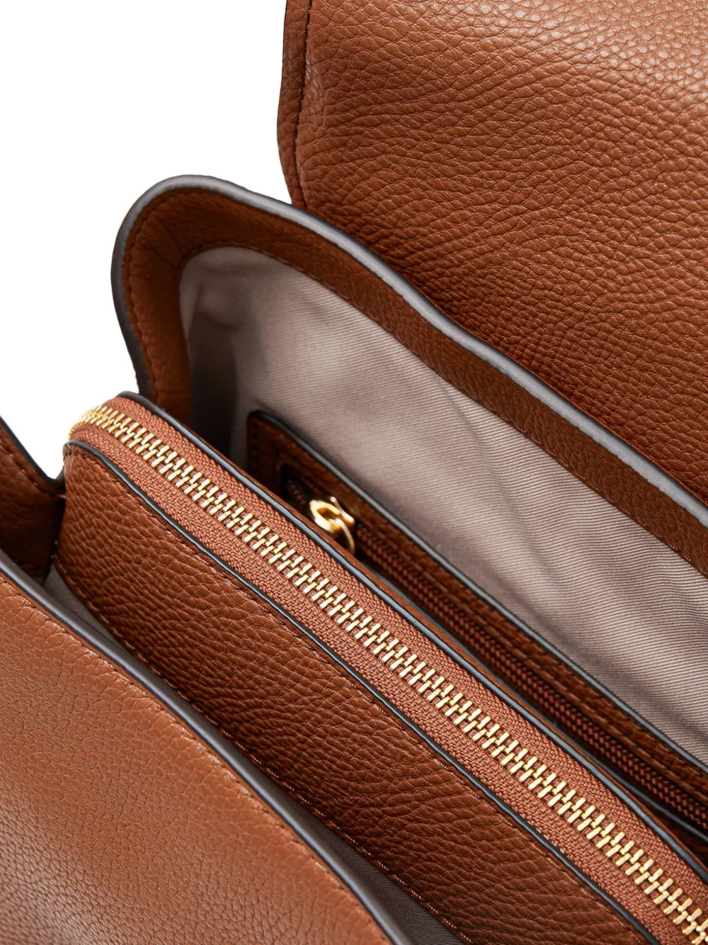 Michael Kors Quinn leren rugzak met dubbele gesp Bruin