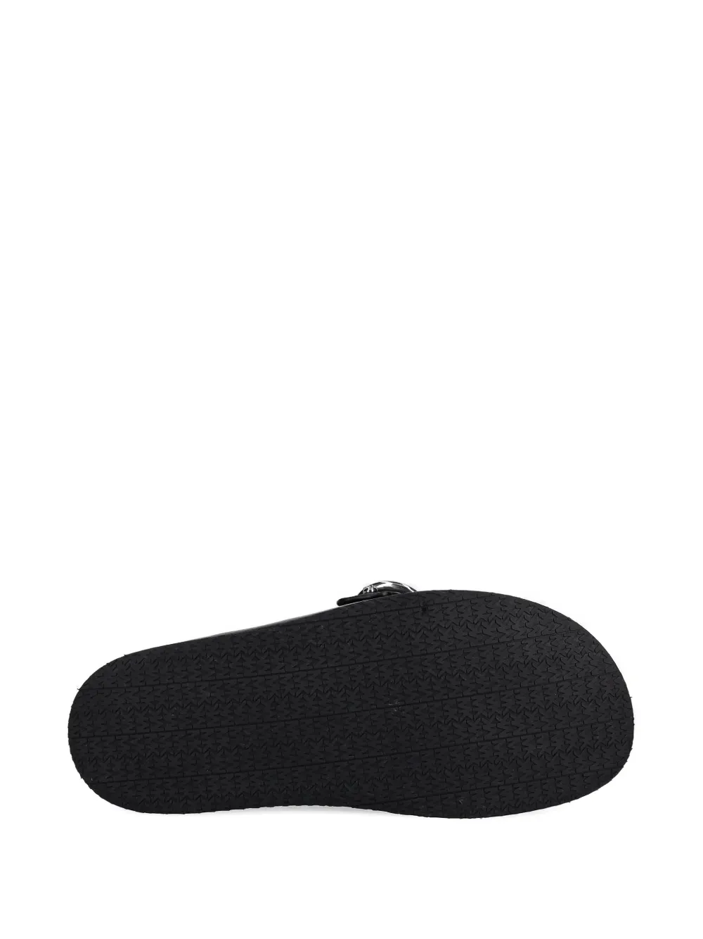 Michael Michael Kors Jaden Ring-buckle Leather Slides In Black