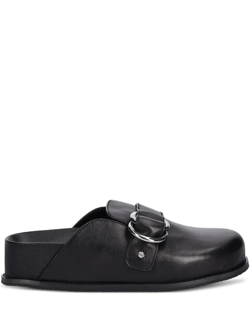 Michael Michael Kors Jaden ring-buckle leather slides - ブラック Michael Michael Kors Jaden ring-buckle leather slides - ブラック