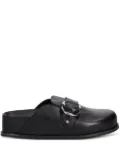 Michael Michael Kors Jaden ring-buckle leather slides - Black