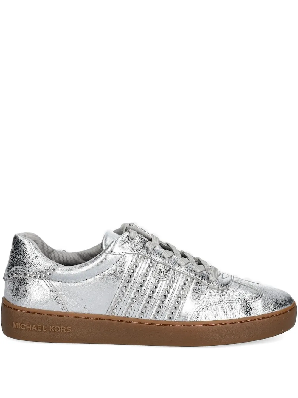 Michael Michael Kors Embellished Sneakers In Gray