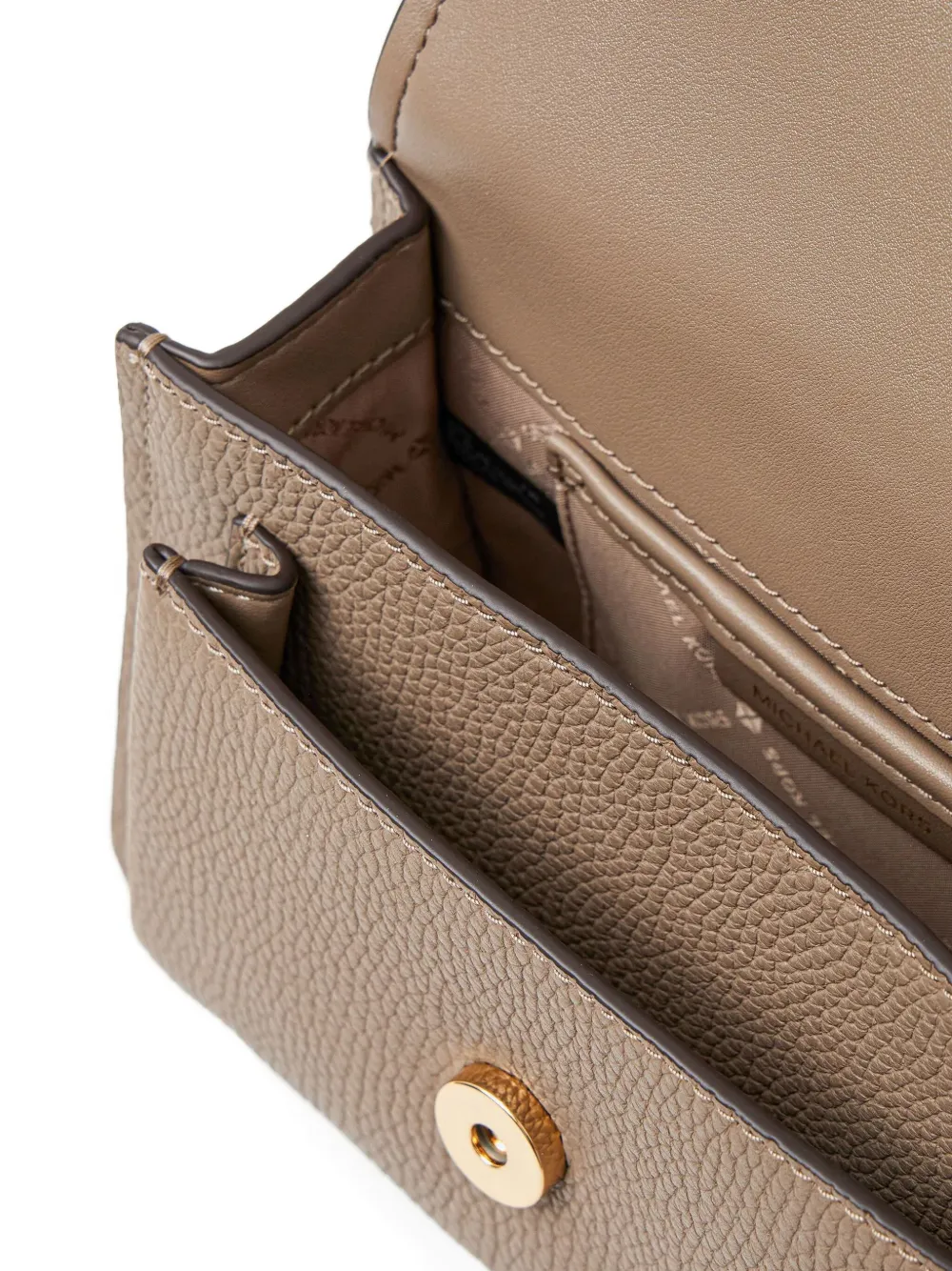 Michael Kors mini Claire grained-leather shoulder bag Bruin