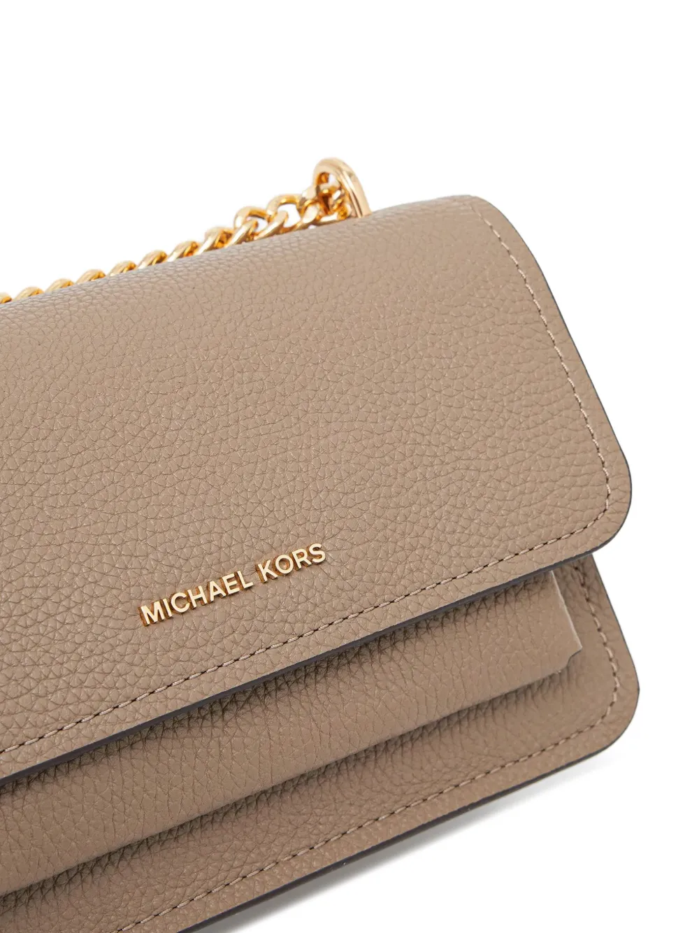 Michael Kors mini Claire grained-leather shoulder bag Bruin