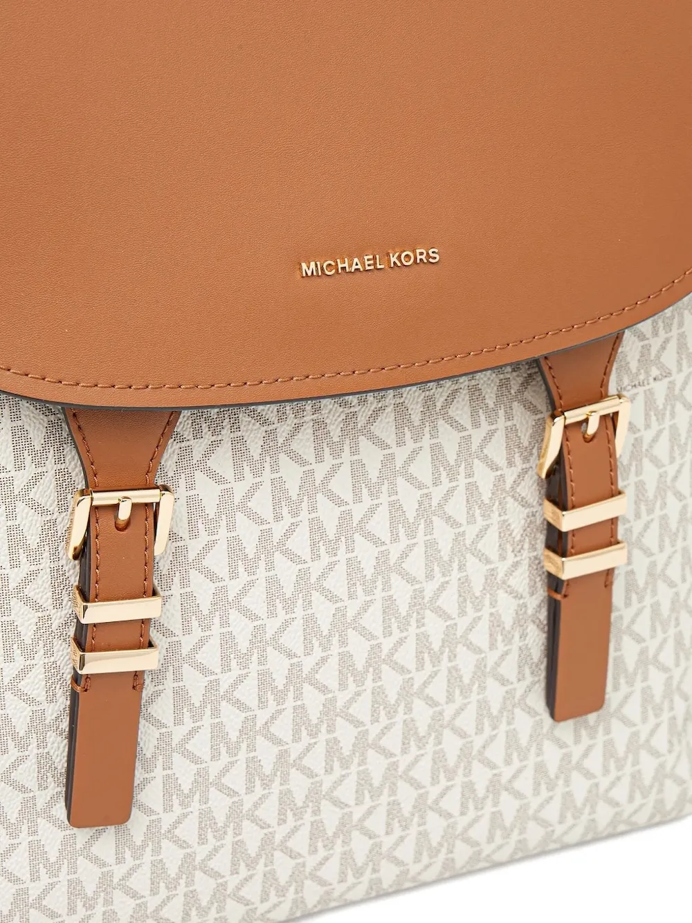 Michael Kors monogram flap backpack Beige