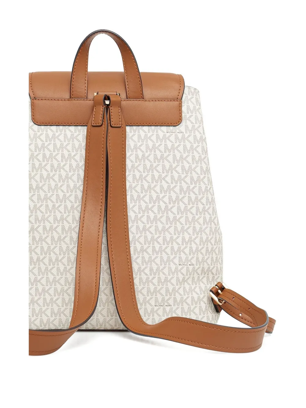 Michael Kors monogram flap backpack Beige