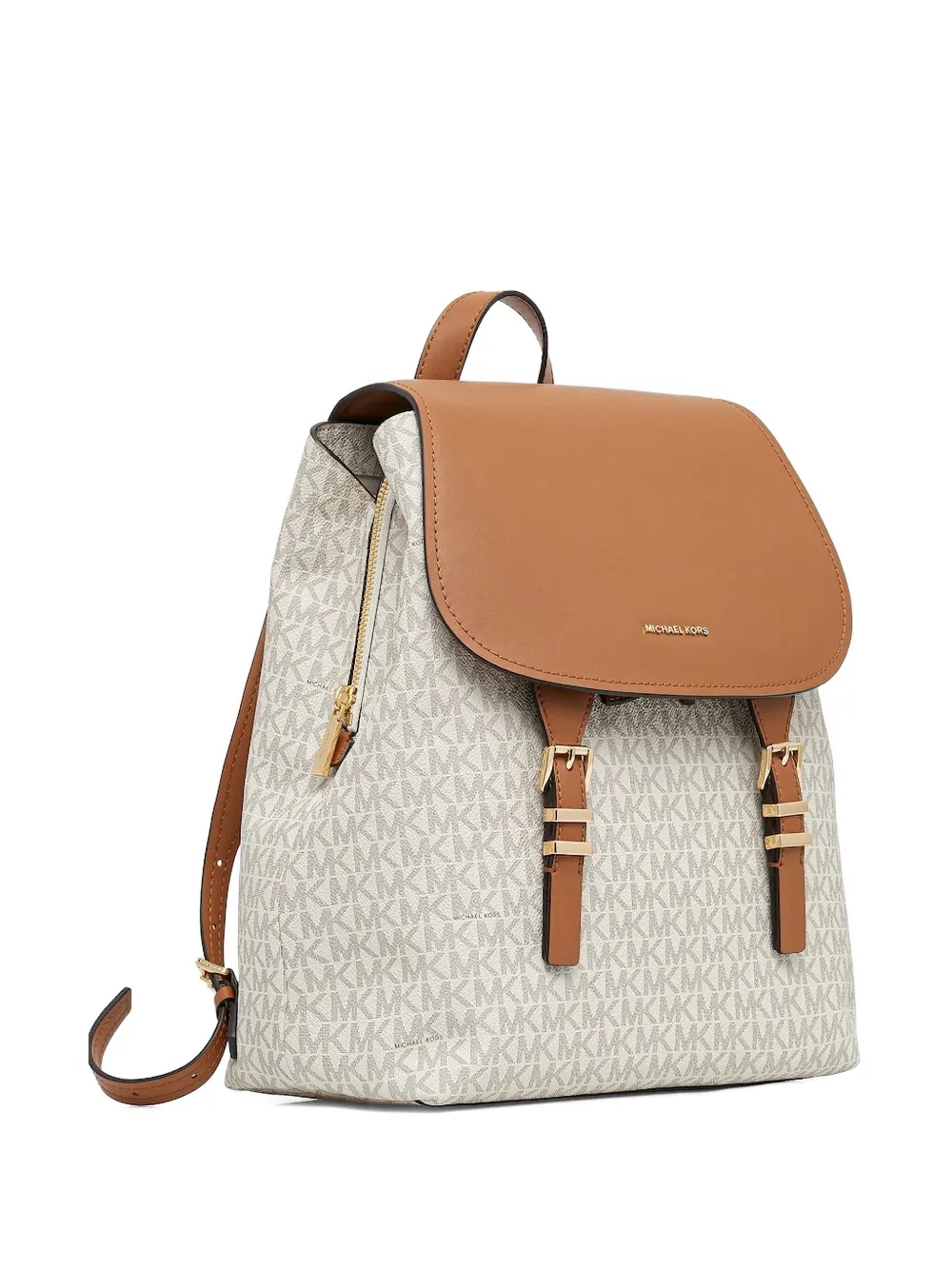 Michael Kors monogram flap backpack Beige