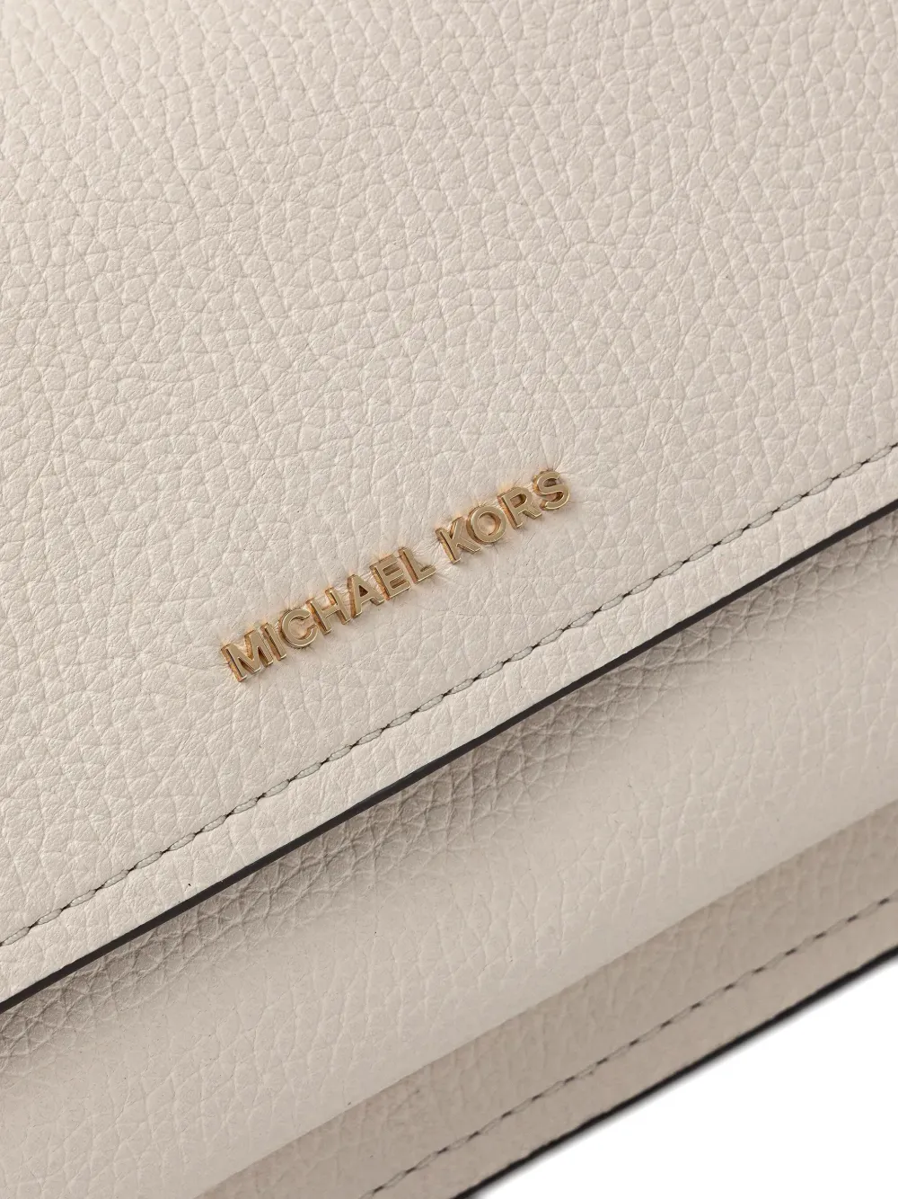 Michael Kors small Claire grained-leather shoulder bag Wit