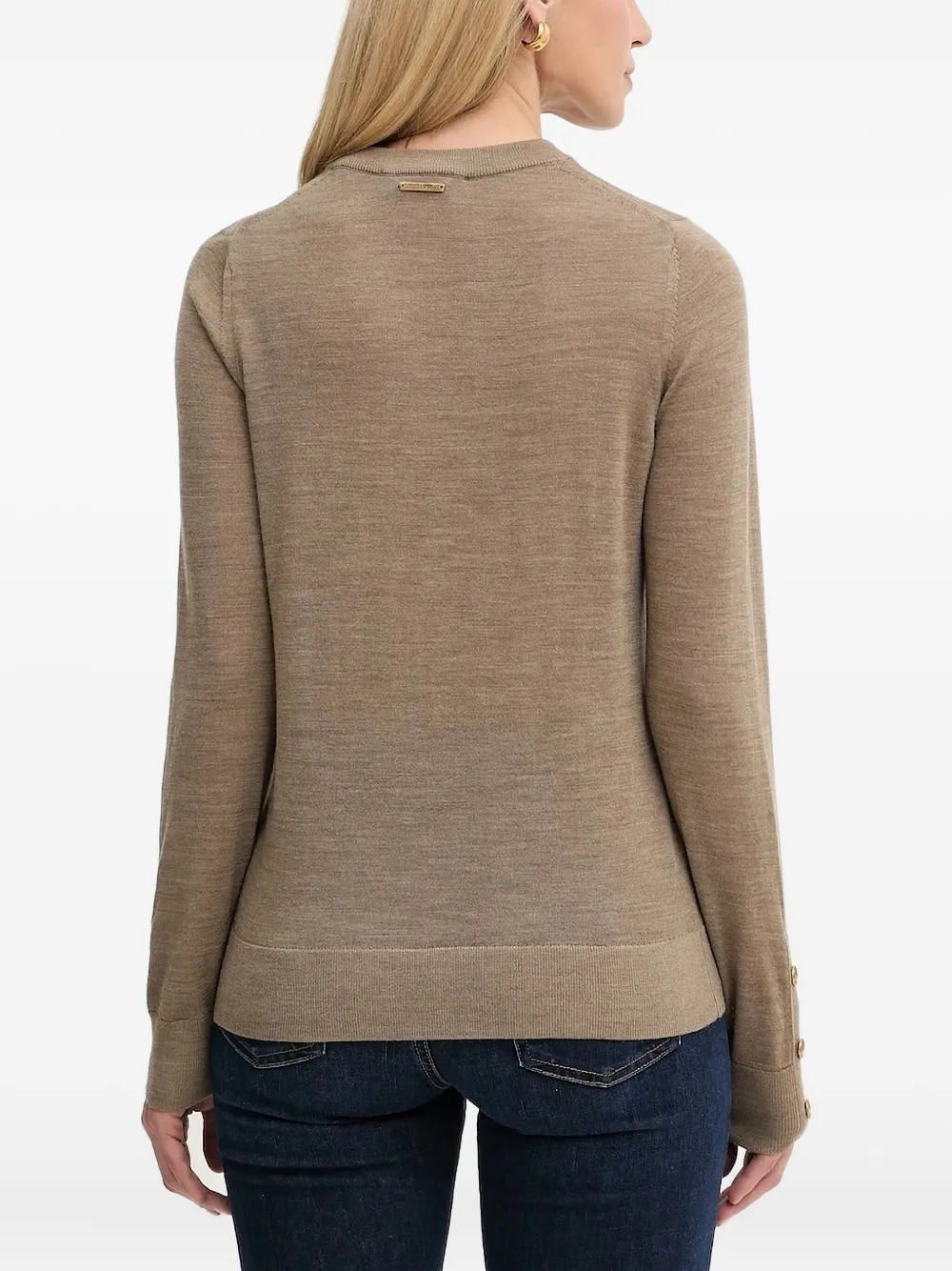 Michael Michael Kors button-cuff wool jumper - ブラウン Michael Michael Kors button-cuff wool jumper - ブラウン