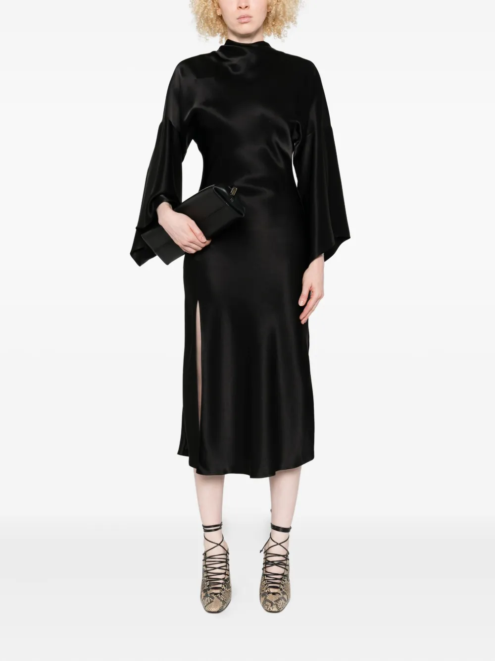 PINKO open-back midi dress Zwart