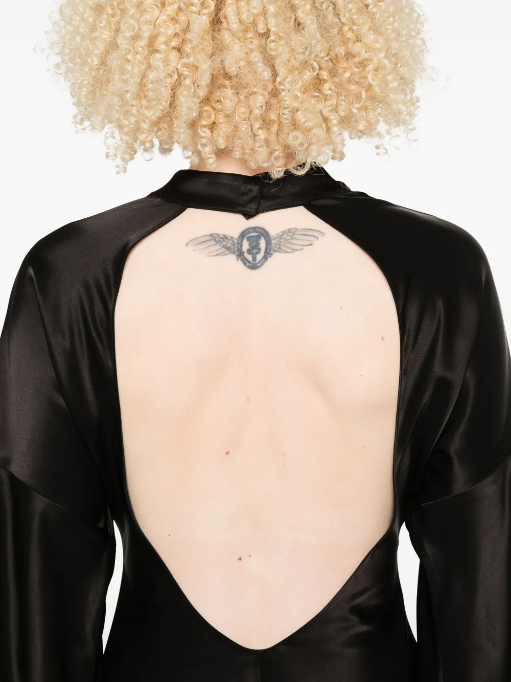 PINKO open-back midi dress Zwart