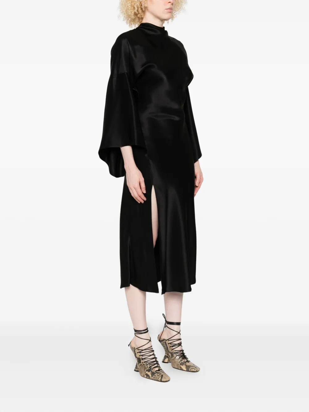 PINKO open-back midi dress Zwart