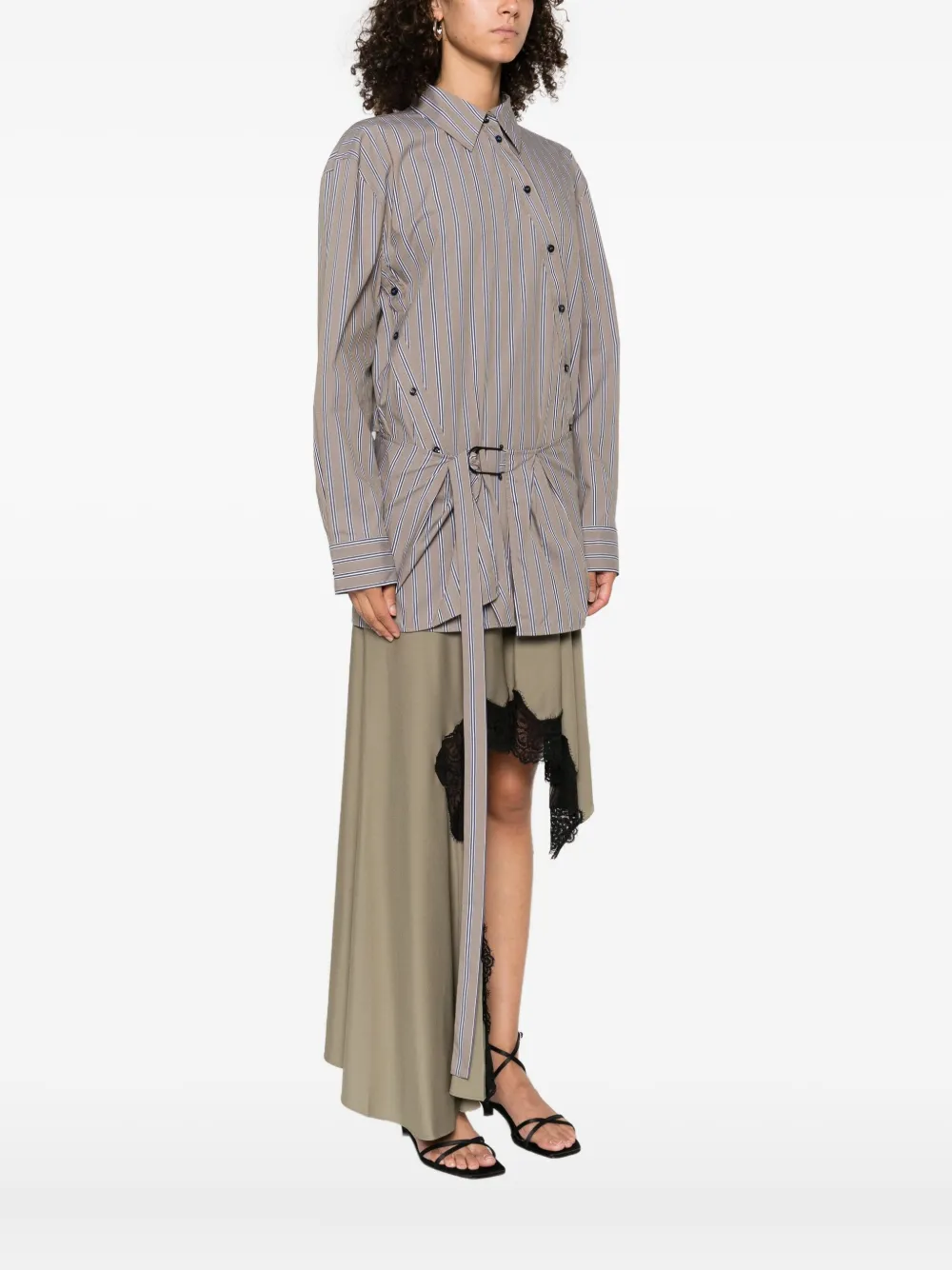 Christopher Esber Blouse met ceintuur Groen