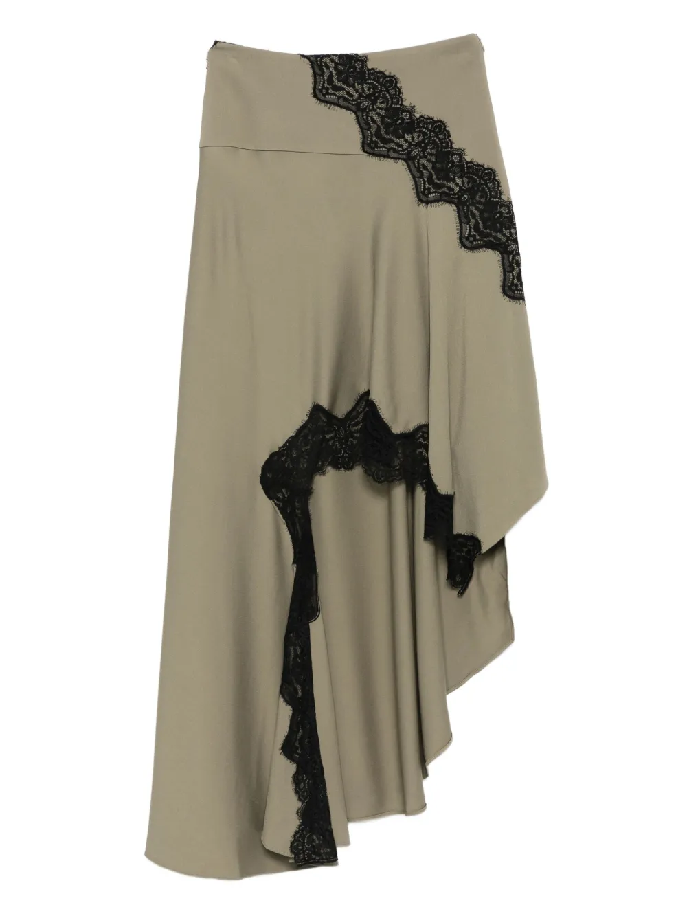Christopher Esber Blouse met afwerking van kant Groen