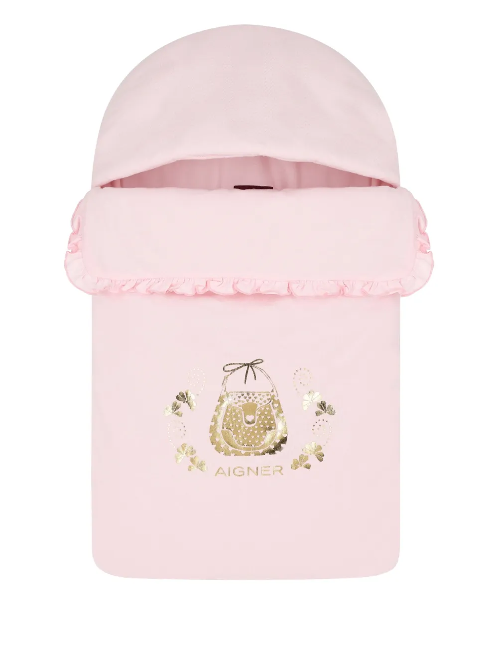 Aigner Kids Slaapzak met ruches en logo Roze