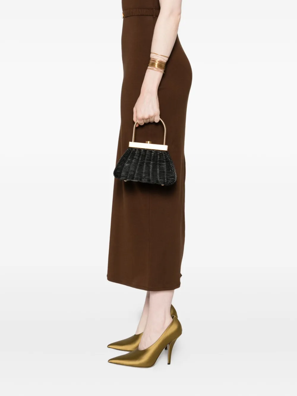 Cult Gaia mini Estelle top-handle bag - Zwart